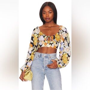 NWT L*SPACE Daphne Floral Crop Top